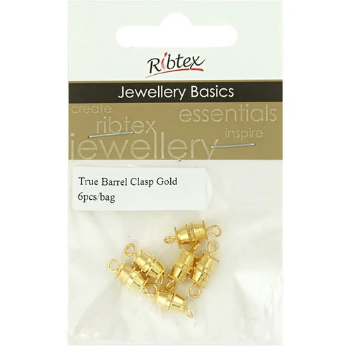 15mm Metal Alloy True Barrel Clasp (available in 2 colours)